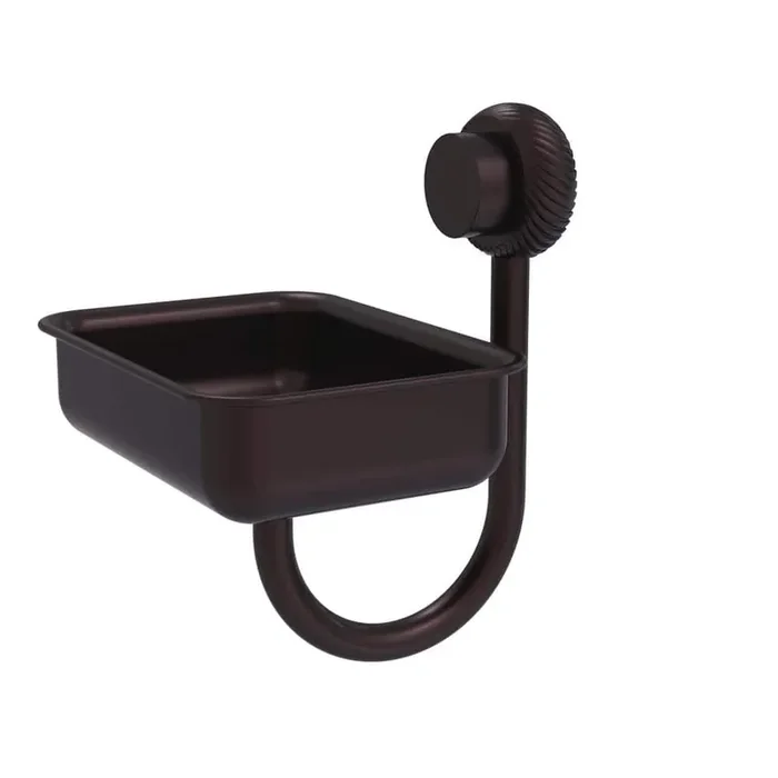 (1-Pack) Venus Collection Wall Mounted Soap Dish in Antique Bronze with Twisted Accents