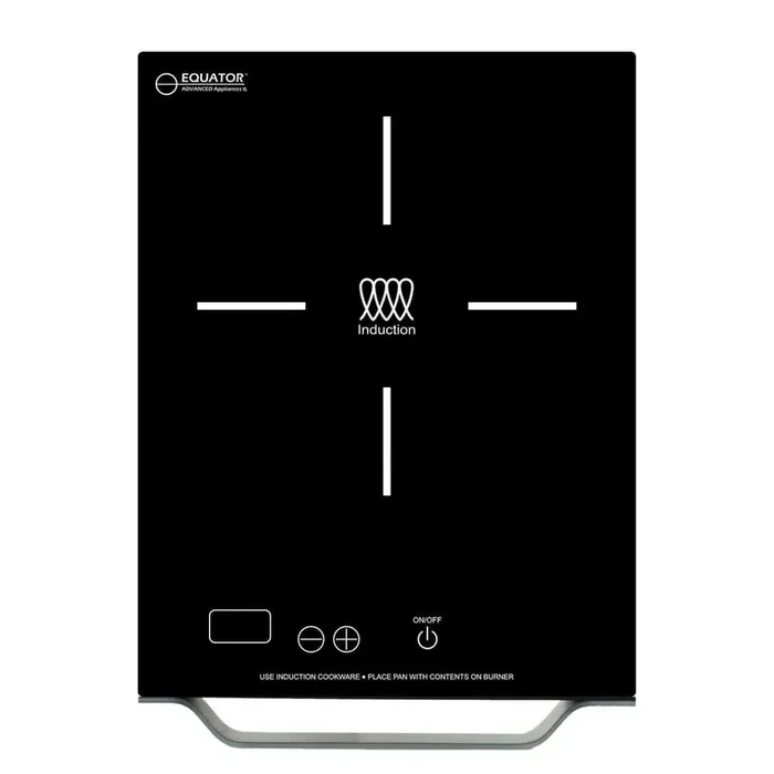 11 in. Portable Electric Single Element Ceramic Glass Top Surface Induction Cooktop in Black with Aluminum Handle