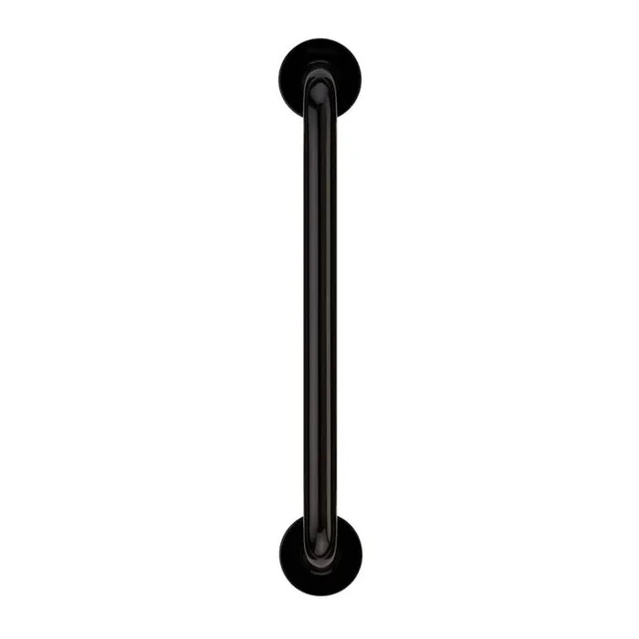 12 in. Contractor Antimicrobial Vinyl Coated Grab Bar in Black