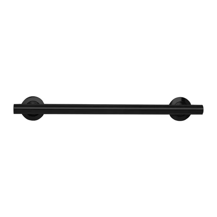 12 in. Coronado Designer Wall Mount Bathroom Shower Grab Bar, 1-1/4 in. Dia in Matte Black