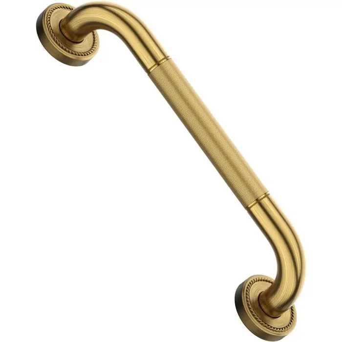 12 in. Shower Grab Bar, Bathroom Safety Handle with Anti-Slip Grip for Seniors, Handicap, Injury Assist in Gold