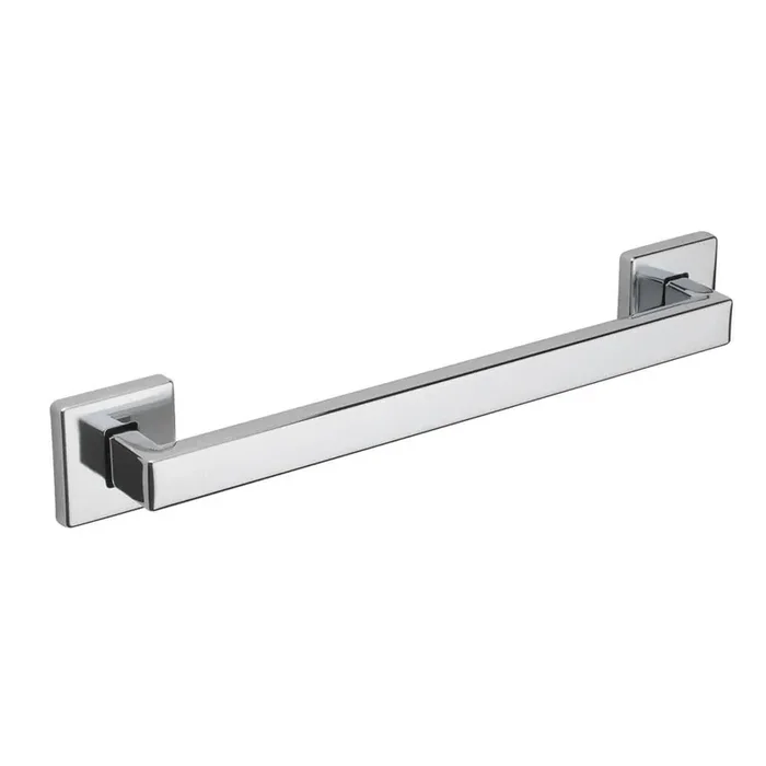 12 in. Soft Square Style Grab Bar in Chrome