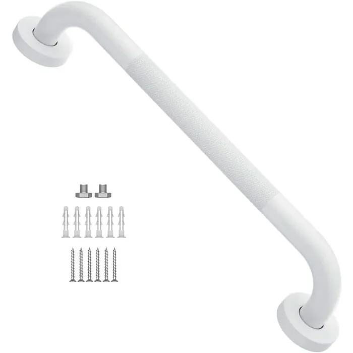 16 Inch Anti Slip Shower Grab Bar Oil Rubbed White Knurled Safety Hand Rail Support Elderly Handicap Bath Handle