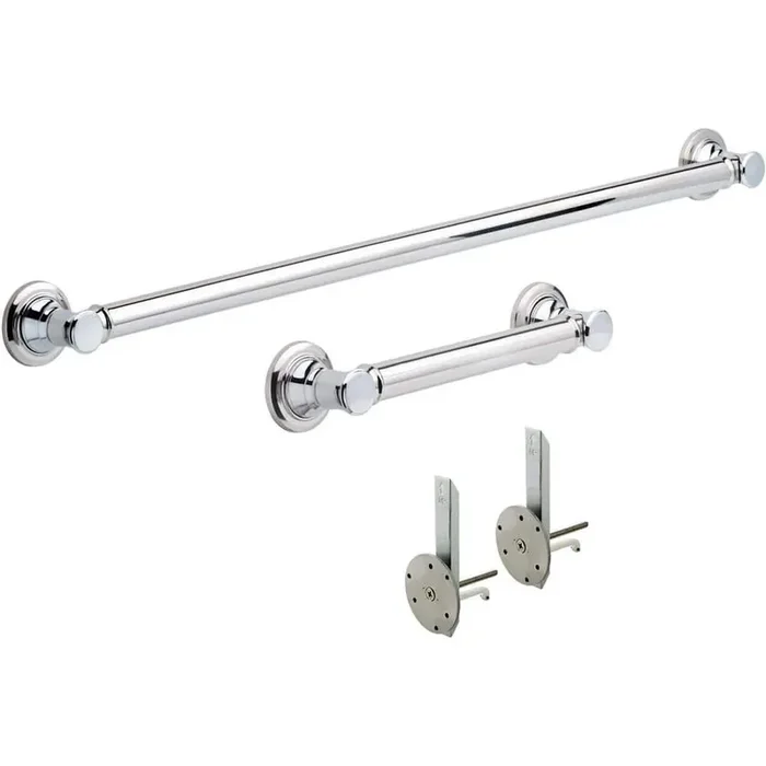 (2-Pack) 16 in. Concealed Screw Grab Bar in Stainless Steel