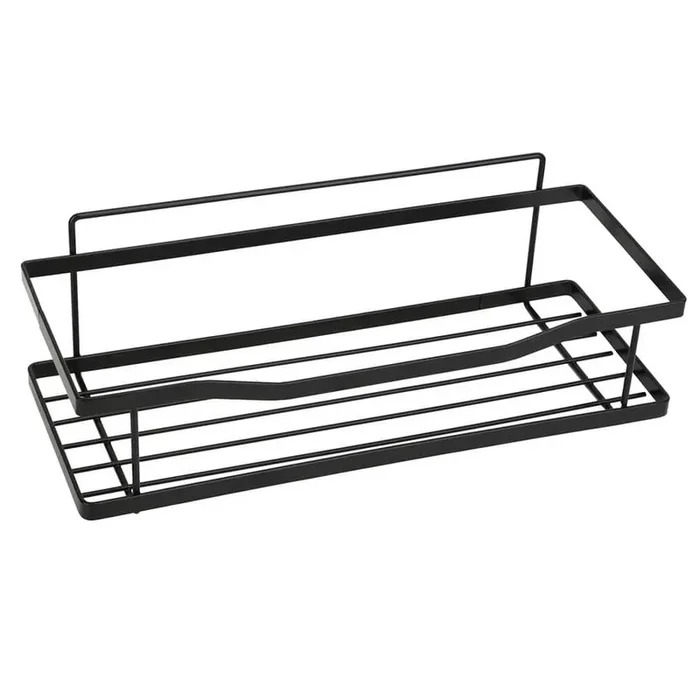 2-Tier Shower Caddy Shelf Holder Bathroom Kitchen Storage Rack in Black