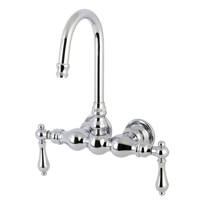 Aqua Vintage AE2T1 Two-Handle 2-Hole Tub Wall Mount Clawfoot Tub Faucet, Polished Chrome