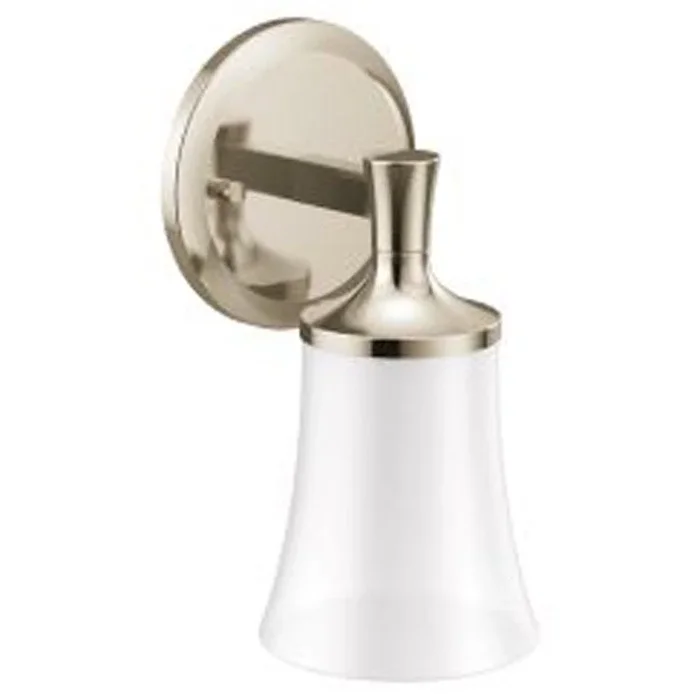 Bath Light Flara Sconce 1 Lamp Polished Nickel Glass or Shade Frosted