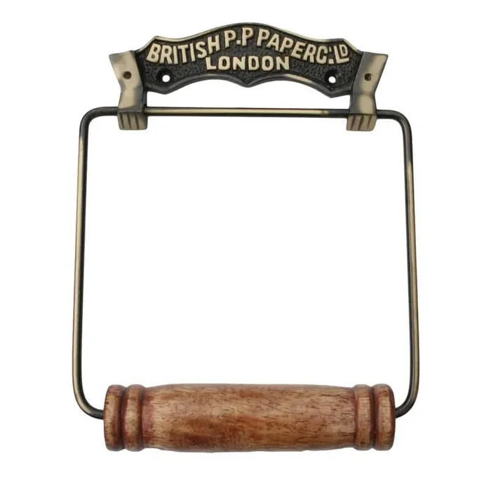 Brass Toilet Paper Holder Stand Wall Mount 7 in. Brass Finish Toilet Paper Roll Holder with Hardware