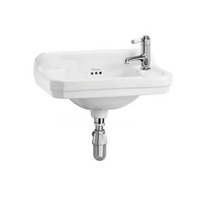 Burlington Edwardian 510mm Right Tap Hole Cloakroom Basin and Bottle Trap