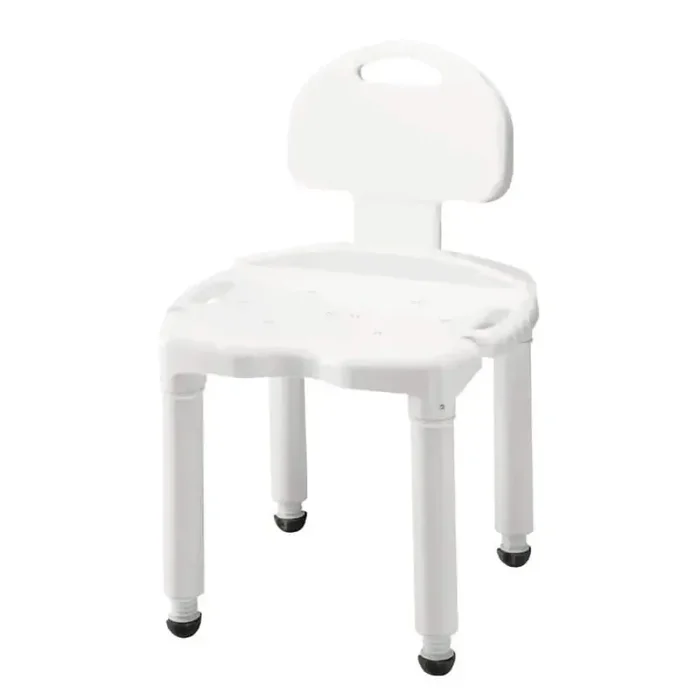 Carex Universal Plastic Tub and Shower Chair in White with Back