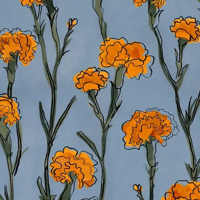 Clavelitos Wallpaper Tres Tintas Barcelona