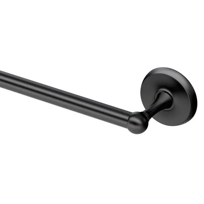 Designer II 24 in. Towel Bar in Matte Black