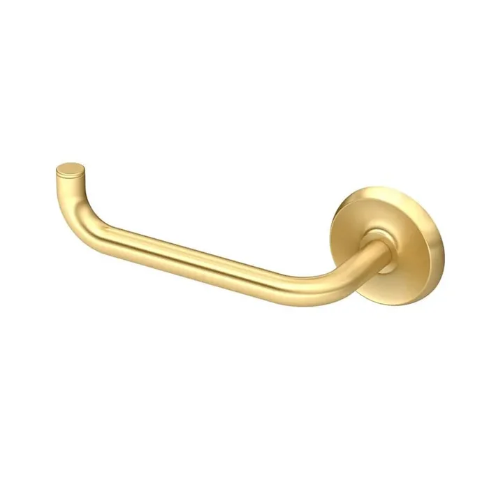 Designer II Single Post Toilet Paper Holder in Brushed Brass
