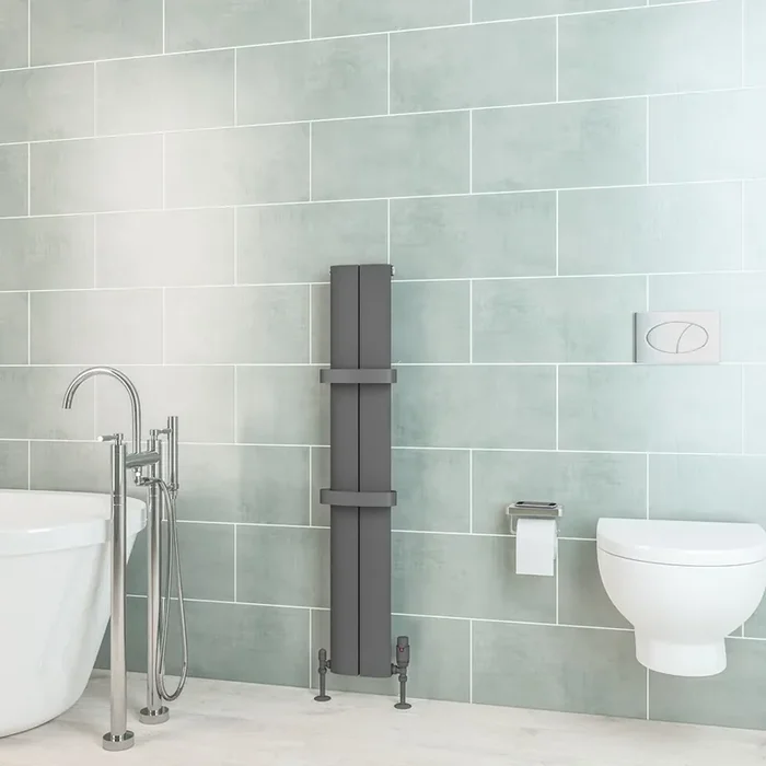 Eastbrook Berlini Aluminium Single Designer Radiator – Matt Anthracite