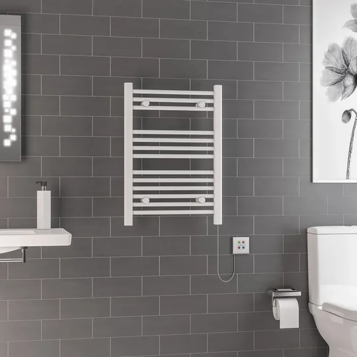 Eastbrook Biava Dry Element Electric Towel Rail – Gloss White