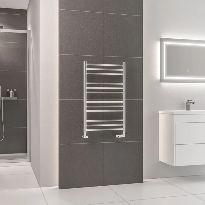 Eastbrook Corinium Round Straight Heated Towel Rail – Chrome