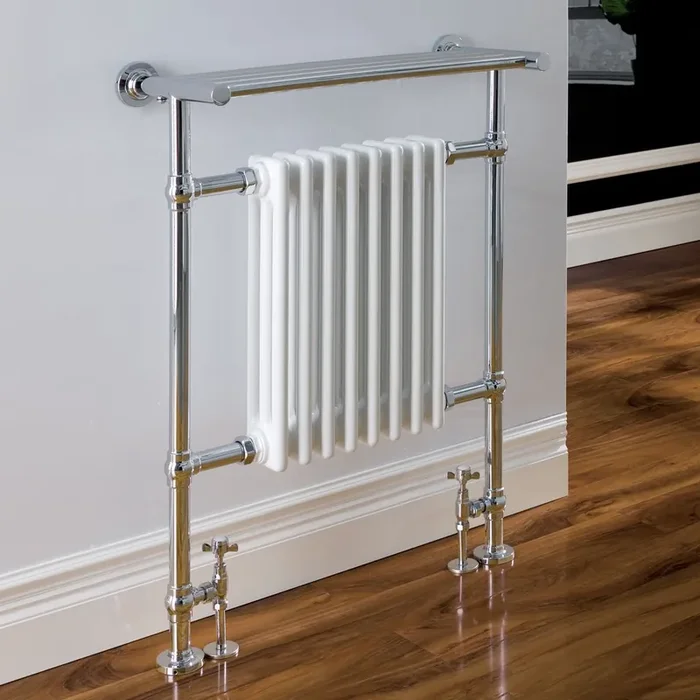 Eastbrook Leadon Heated Towel Rail – 940mm x 700mm – Chrome/White