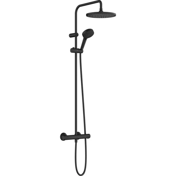 Hansgrohe Vernis Blend 240 1Jet Ecosmart Showerpipe With Thermostat – Matt Black