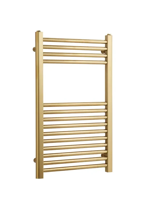 Kartell 22mm Straight Vertical Heated Towel Rail – Brushed Brass