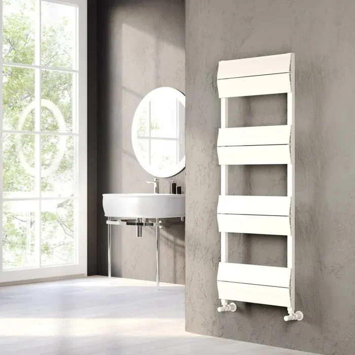 Kartell Abbotsford Vertical Designer Heated Towel Rail – White