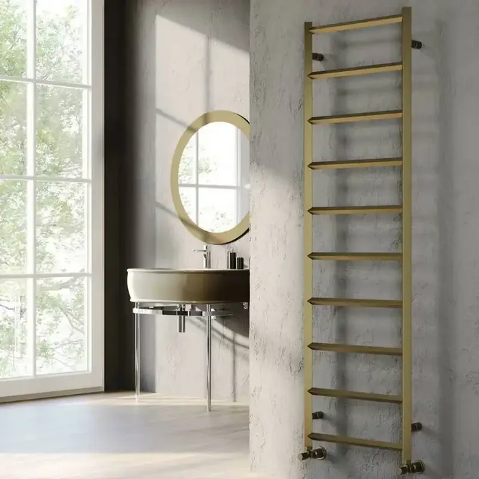 Kartell Alberta 1600 x 500mm Bronze Aluminium Heated Towel Rail