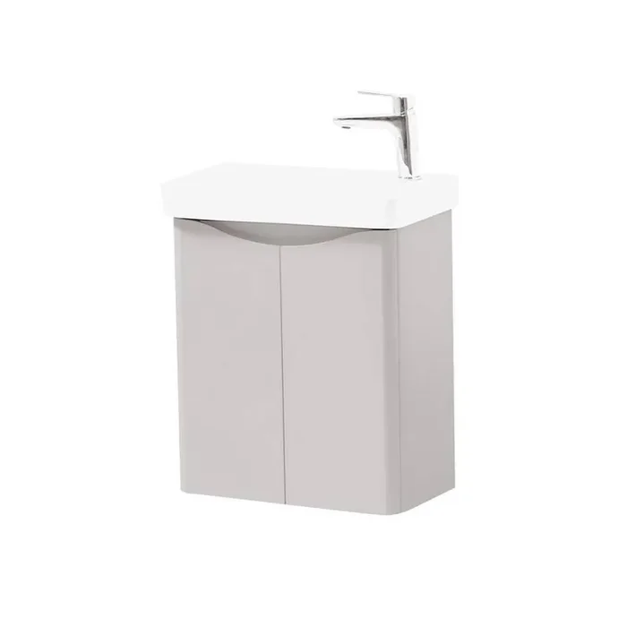 Kartell Arc 2 Door Wall Hung Vanity Unit With Basin – 470mm Wide – 1 TH