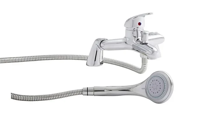 Kartell G4K Deck Mounted Bath Shower Mixer Tap With Hose And Handset – Chrome