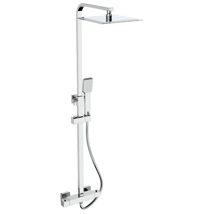 Kartell Pure 2 Outlet Thermostatic Exposed Shower Valve With Shower Kit – Chrome