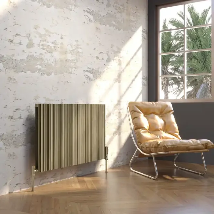 Kartell Quebec Double Panel Horizontal Designer Radiator – Bronze