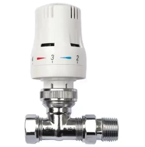Kartell Style Thermostatic Straight Radiator Valve – Chrome