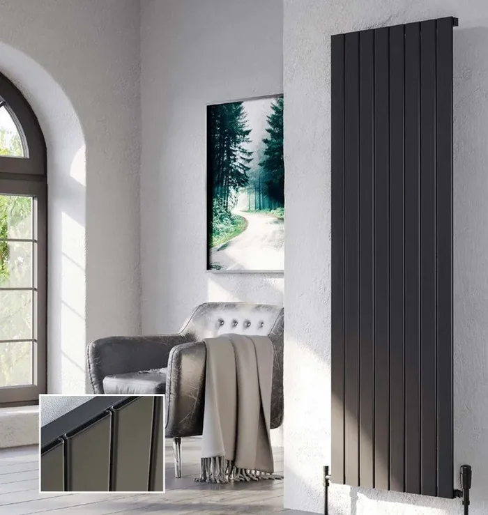 Kartell Victoria Single Panel Vertical Designer Radiator – Black