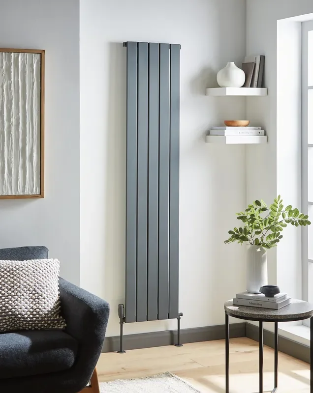 Kartell Victoria Single Panel Vertical Designer Radiator – Grey