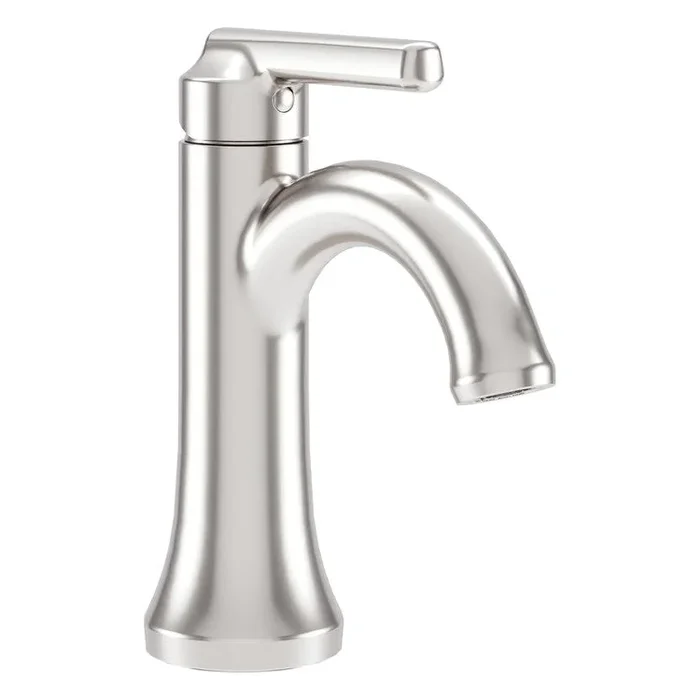 Lavatory Faucet Birch 1 Lever ADA WaterSense Satin Nickel 1.0 Gallons per Minute Metal Push Pop 1 Hole