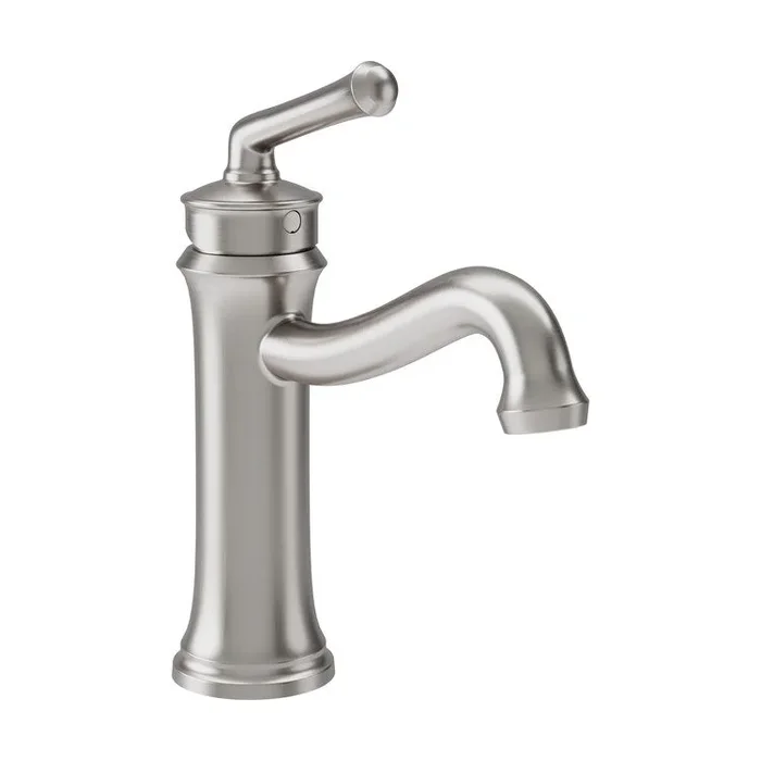 Lavatory Faucet Braston 1 Lever ADA WaterSense Satin Nickel 1.0 Gallons per Minute Metal Push Pop 1 Hole