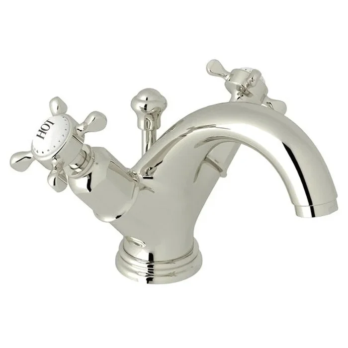 Lavatory Faucet Edwardian 2 Cross Polished Nickel 1.2 Gallons per Minute Fixed Spout