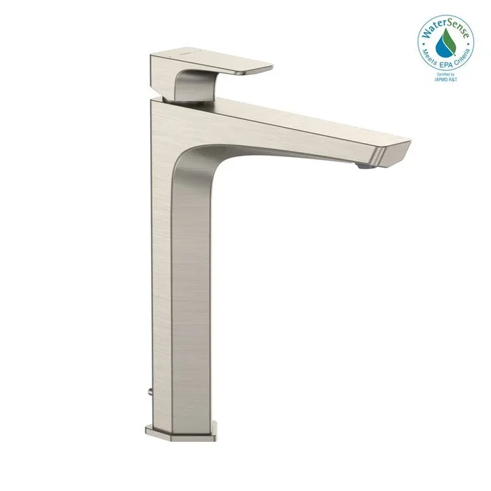 Lavatory Faucet GE Deck Mount Vessel 1 Lever ADA CALGreen/WaterSense Brushed Nickel 1.2 Gallons per Minute