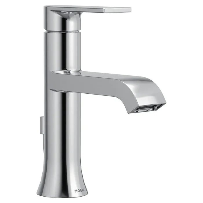 Lavatory Faucet Genta LX with Deck Plate 1 Lever ADA WaterSense Chrome 1.0 Gallons per Minute Rigid Lift Rod Pop-Up 1/3 Hole