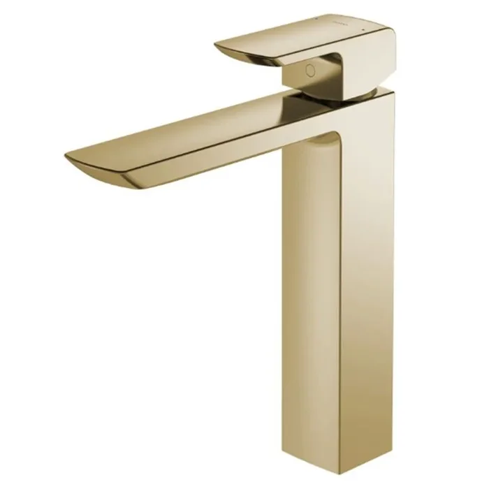 Lavatory Faucet GR Deck Mount Vessel 1 Lever ADA CALGreen/WaterSense Polished French Gold 1.2 Gallons per Minute