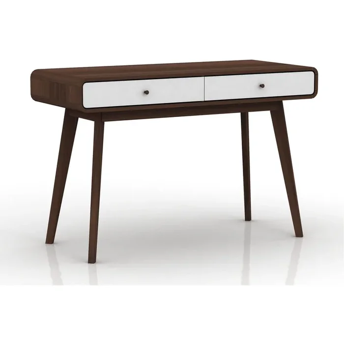 LOFT24 Cassie Desk – Walnut & White