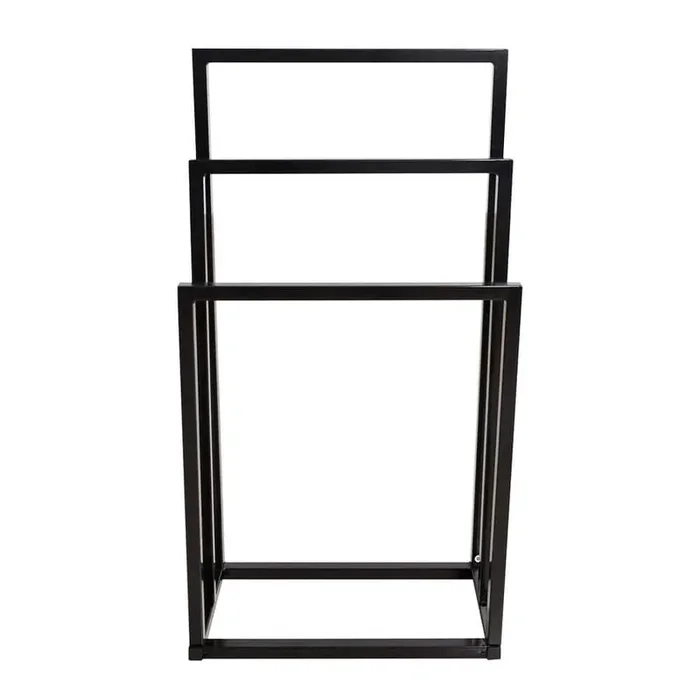 Metal Freestanding Towel Rack 3-Tiers Hand Towel Holder Organizer for Bathroom Accessories, Black