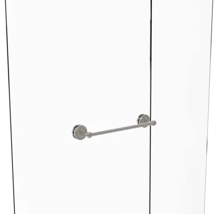 Prestige Regal 18 in. Over-the-door Shower Door Single Towel Bar in Satin Nickel