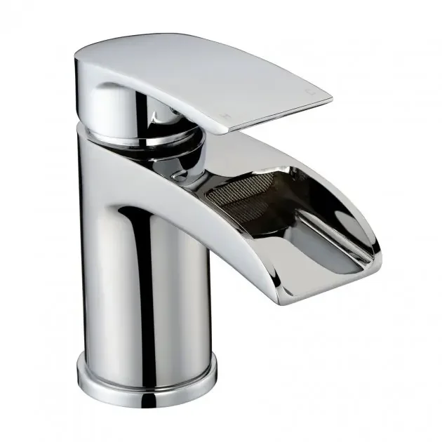 RAK Curve Waterfall Mono Basin Mixer Tap With Waste – 1 TH – Chrome