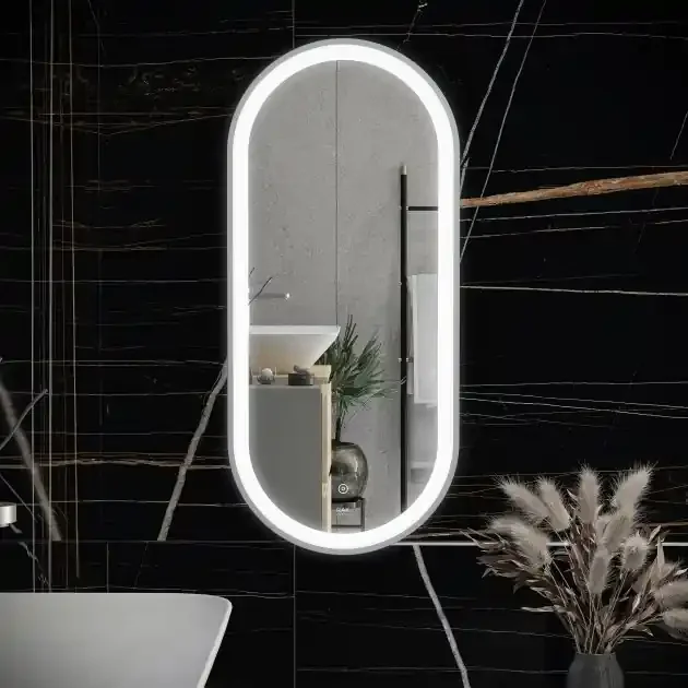 RAK Picture Oval LED Illuminated Mirror With Demister Pad