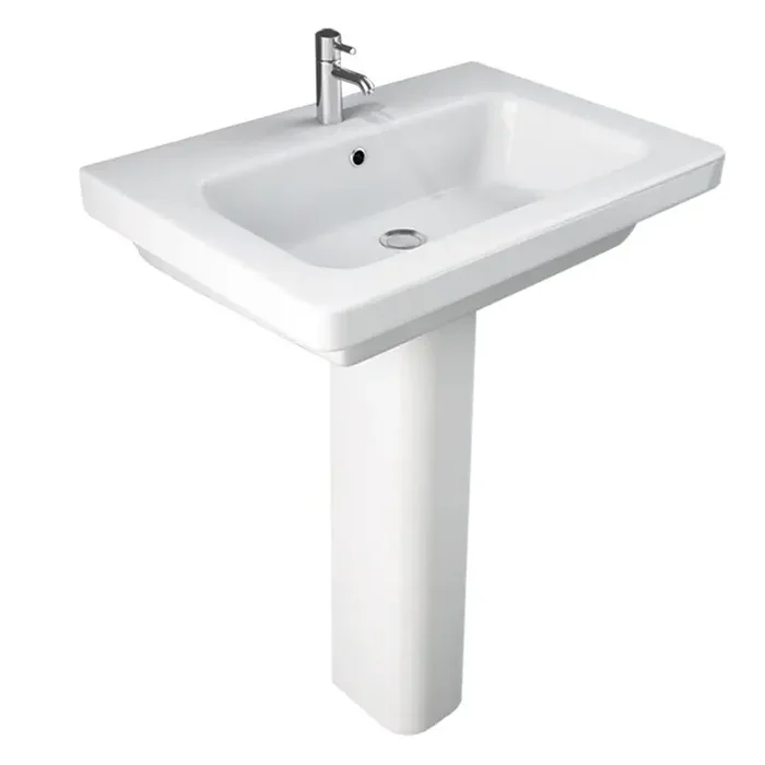 Rak Resort Wash Basin With Full Pedestal – Alpine White