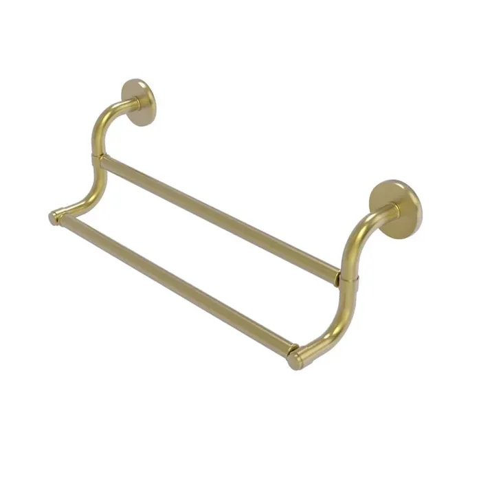 Remi Collection 36 in. Wall Mounted Double Towel Bar in Satin Brass