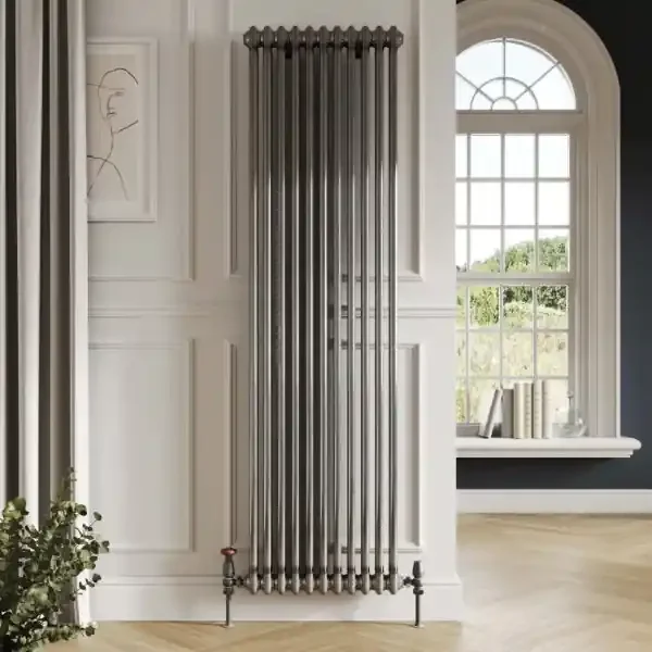 Scudo 2 Column Vertical Designer Radiator – Raw Metal