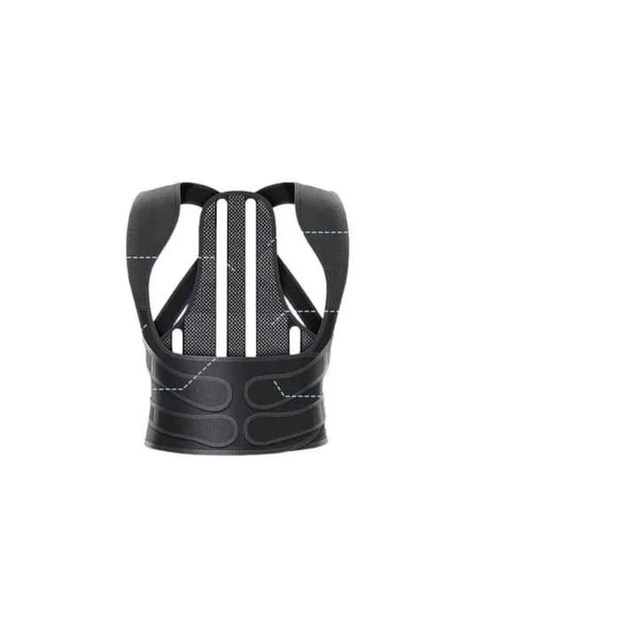 Small Brace Posture Corrector Shoulder Straightener, Adjustable Full Back Support in Black