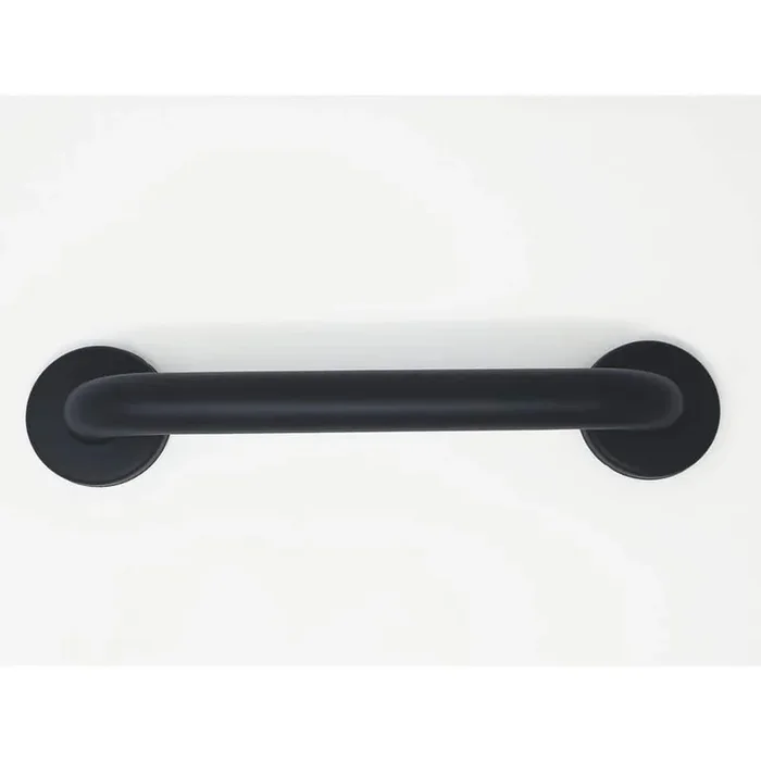 Straight 22 in. x 1.25 in. in. Concealed Flange Grab Bar in Matte Black