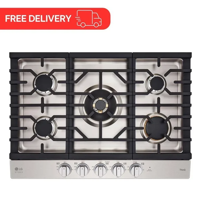 STUDIO 30 in. Gas Cooktop in Stainless Steel with 5-Burners including 24k UltraHeat Dual Burner