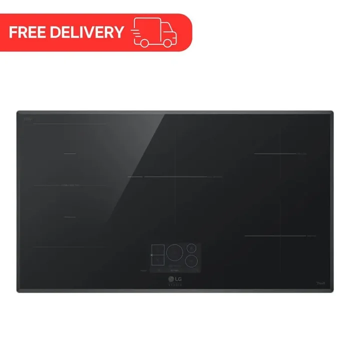 STUDIO 36 in. 5- Elements Glass Top SMART Induction Cooktop in Black with Dual Center Zone, Energy Star